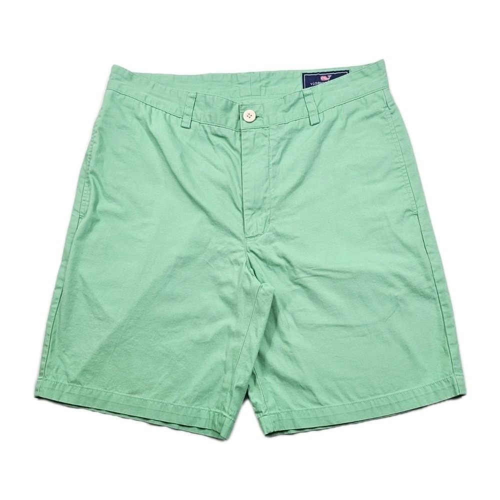 Vineyard Vines Shep & Ian‎ Mens 32 Green Pastel Twill Chino Club Shorts 1H0001